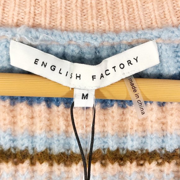 NWT! Nordstrom ENGLISH FACTORY Knit Stripe Cardigan in Multi M - Picture 14 of 16